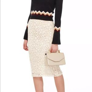 Red Valentino Macrame Pencil Skirt love ivory 4